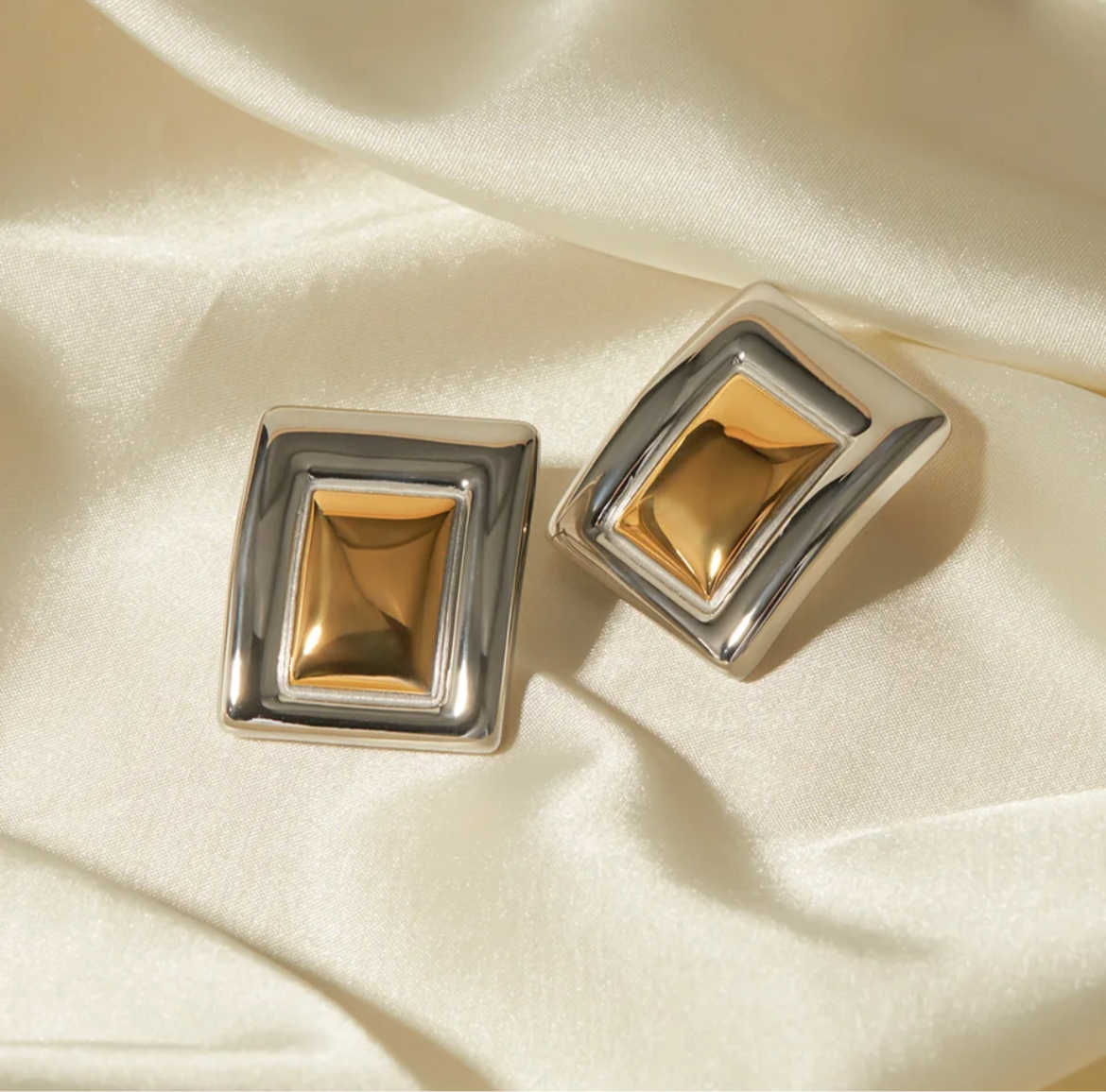 Two Toned Statement Studs