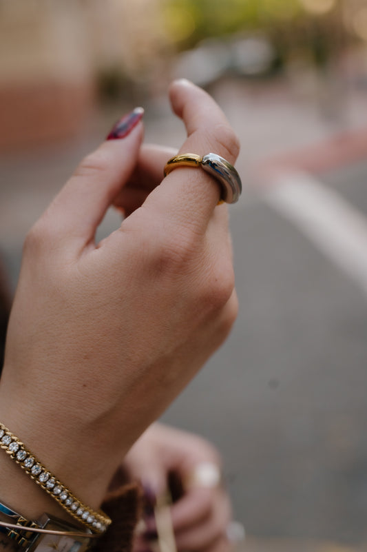 Two Toned Statement Ring