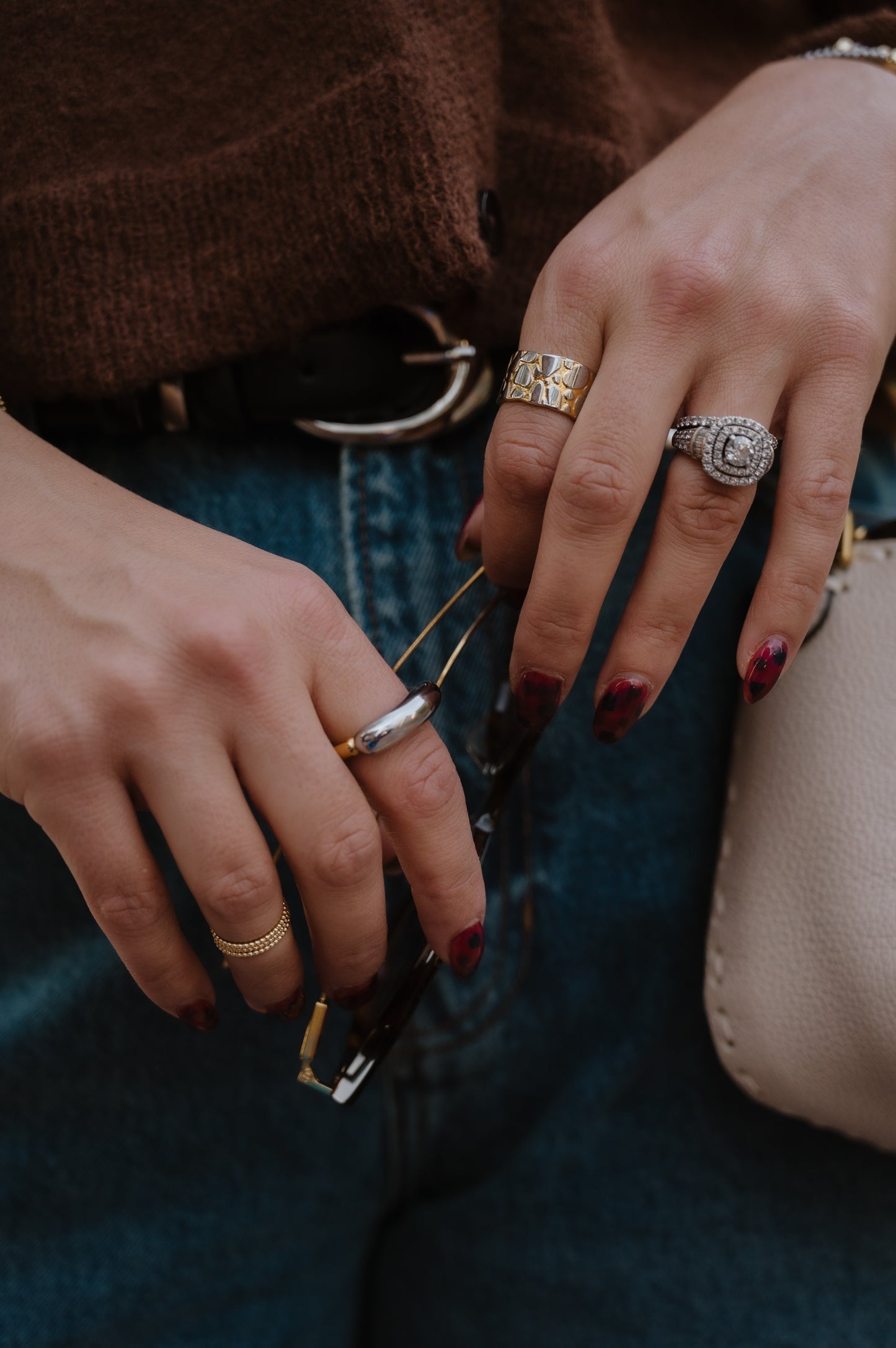 Two Toned Statement Ring