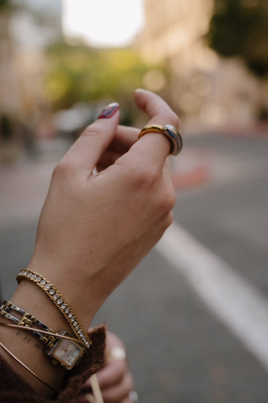 Two Toned Statement Ring