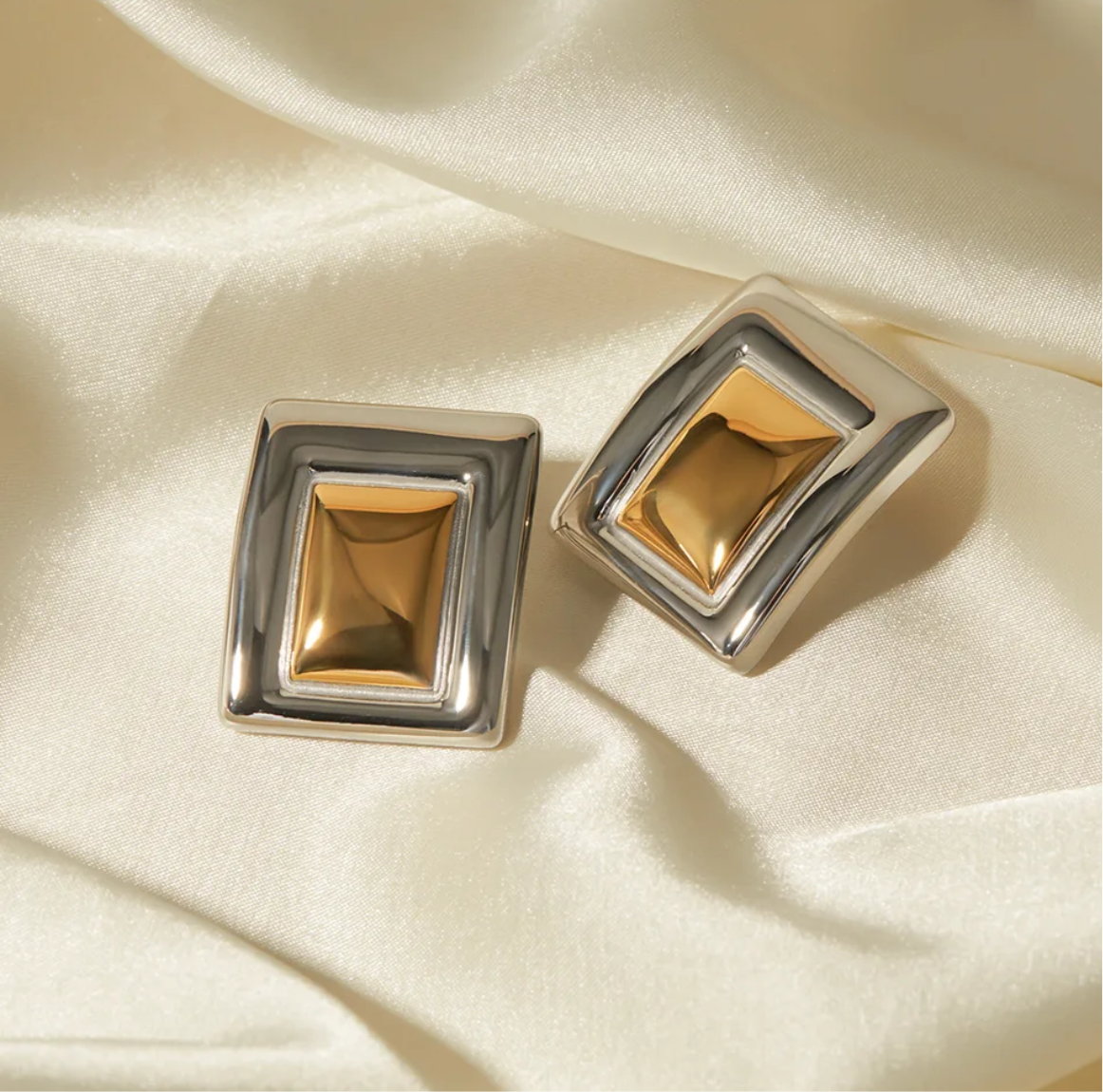 Two Toned Statement Studs