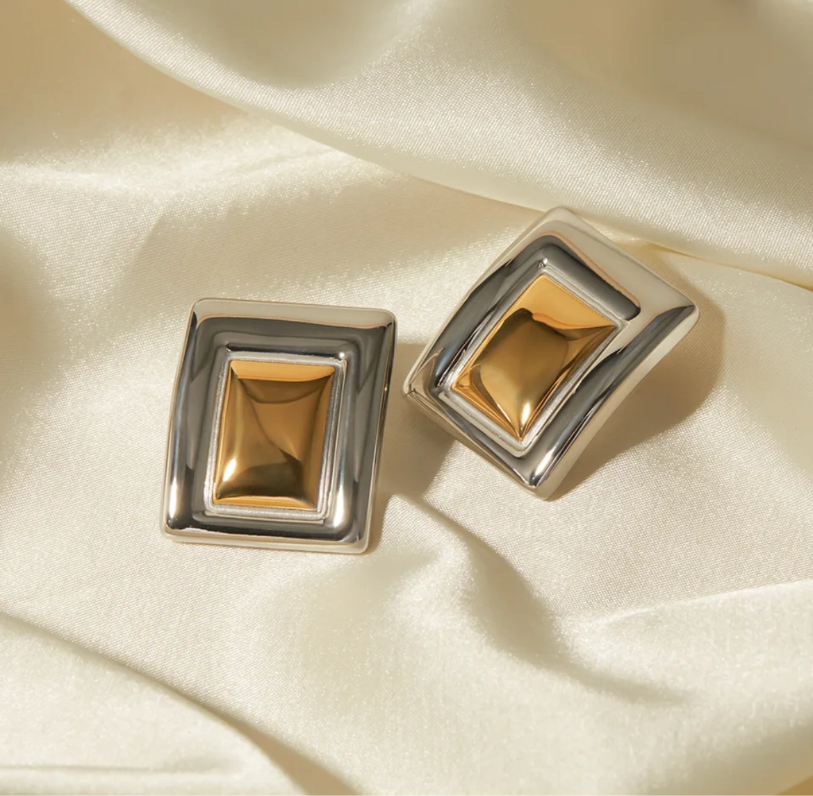 Two Toned Statement Studs