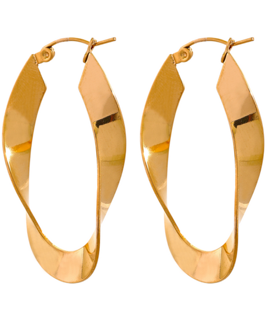 Florence Hoops in Gold